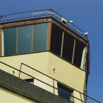 The Iconic runway control tower at Bentwaters parks film studio in Suffolk