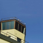 The Iconic runway control tower at Bentwaters parks film studio in Suffolk